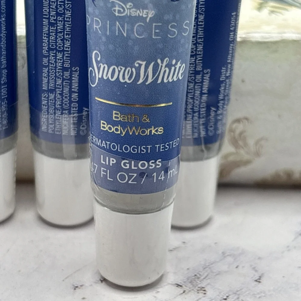 Bath & Body Works Disney Princess Snow White Lip Gloss 5 Pc Lot 0.47 oz NWT